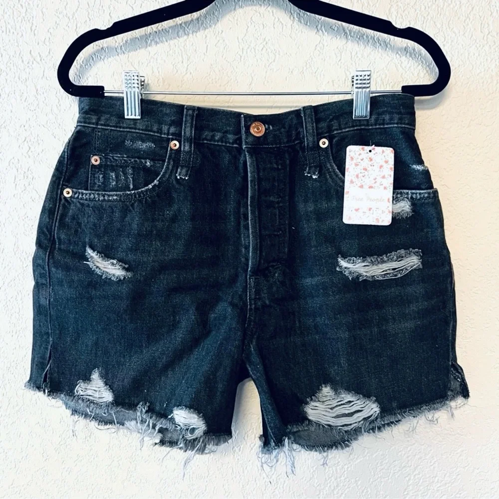 We the free free people size 27 high rise, distressed jeans, denim shorts